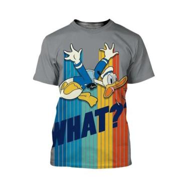 Imagem de Camiseta Gráfica 3D Do Pato Donald Para Homens E Mulheres Verão 2025 M