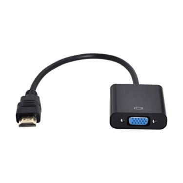 Imagem de CY hdmi entrada para VGA fêmea saída projetores monitores adaptador PC laptop preto