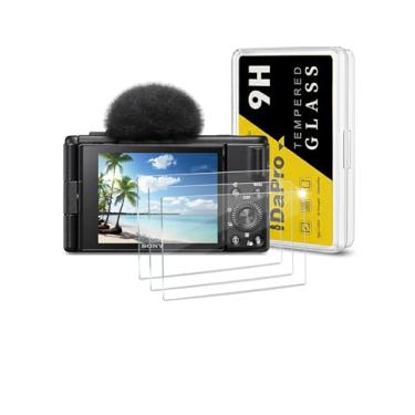 Imagem de iDaPro Protetor de tela para câmera Sony ZV-1F ZV1F Vlog [pacote com 3] vidro temperado