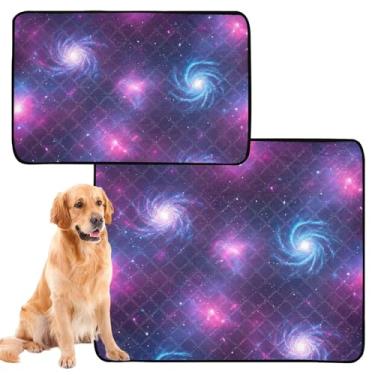 Imagem de TSENQUE Almofadas de xixi laváveis para cães de estimação, colorido, redemoinho, roxo, rosa, para animais de estimação, reutilizável, impermeável, cercadinho para cachorros, absorventes de penico