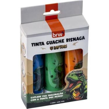 Imagem de Tinta Guache Bisnaga Raptors 3 Cores 60ML Caixa Presentável - BRW