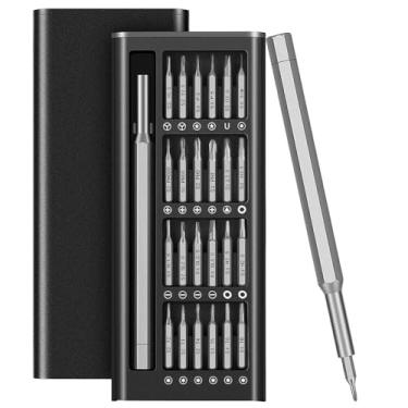 Imagem de Conjunto de chaves de fenda de precisão 25 em 1, kit de ferramentas de reparo magnético com 24 bits e floco de neve, multiferramentas para eletrônicos, relógio, telefone, laptop, óculos - Kit de