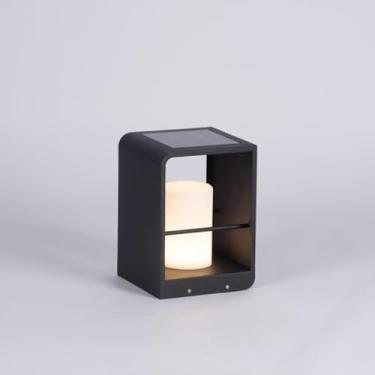 Imagem de MVBT Luminária de chão solar para uso externo, lâmpada de jardim de 28 cm alimentada por energia solar