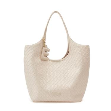 Imagem de ELLE Bolsa de couro vegano, grande, Branco