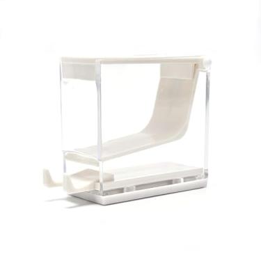 Imagem de Dispensador de rolo de algodão dental branco azul cor dentista caixa tipo prensa (branca)