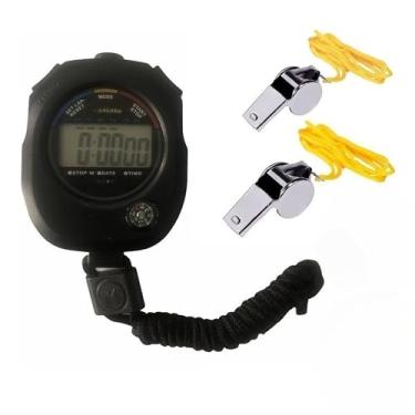 Imagem de Cronometro Digital, 2 Apitos Metal Com Cordão