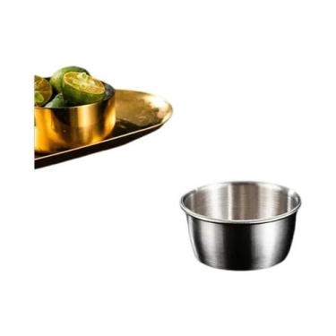 Imagem de Pequena Tigela De Aço Inoxidável Para Temperos, Molhos, Ketchup, Molho