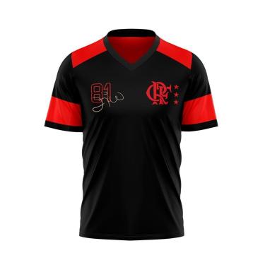 Imagem de Camisa Flamengo Retro Zico Mundial 1981 - Infantil-Masculino