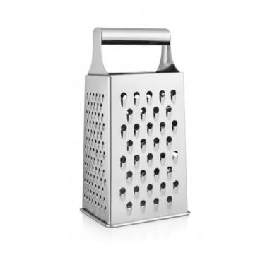 Imagem de Ralador 4 Faces Inox Estável e Seguro - Corte Preciso sem Força para Parmesão Cenoura Chocolate e Alho - Material Durável que Não Enferruja - Cabo Ergonômico