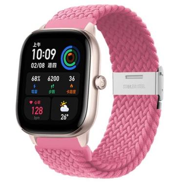 Imagem de EKSIL Pulseira elástica trançada 5Pro Active 2 Gear S3 de 20 mm e 22 mm para Samsung Galaxy Watch 6 5 /4 mm de 40/44 mm para Huawei GT2/3/4Pro/5, 20mm, Ágata
