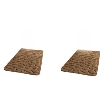 Imagem de Kit Tapete Soft Antiderrapante para Banheiro, Sala e Quarto com Diversas Cores 40cm x 60cm(KIT2-Marrom)