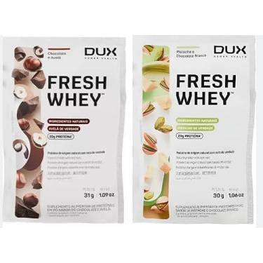 Imagem de Kit 02 Sachês de Fresh Whey 3W Sabores Chocolate e Avelã e Pistache e Chocolate Branco-Dux Human Health-Dux Nutrition