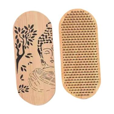 Imagem de harayaa Conjunto de 2 Pranchas de Madeira, Prancha Leve com Pregos, Prancha para Massagem nos Pés para Meditação, Acupressão e