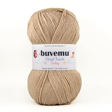 Imagem de Cloud Touch Baby – Fio macio anti-bolinhas DK Weight para roupas de bebê, cobertores e crochê e tricô Amigurumi, 90% acrílico, 10% viscose derivado de bambu, 100 g/260 jardas (bege champanhe, 1 pacote