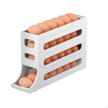 Imagem de 2X Porta Ovos Organizador Bandeja Geladeira Dispenser 4 Anda