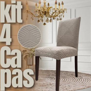 Imagem de Escocesa - Kit 4 Capas de Cadeira Linha Gold - Greige - OK Darling
