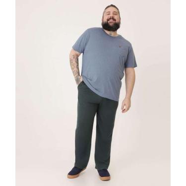 Imagem de Calça Masculina Moletom Reta Bolsos MR-60016, G1, Verde