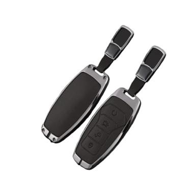 Imagem de Capa de chave remota de carro de liga compatível com BYD Atto 3 Han EV Dolphin Lied Tang Dm Qin PLUS Song Pro MAX Yuan Protetor Chaveiro(A 1-1 Dark Brown)
