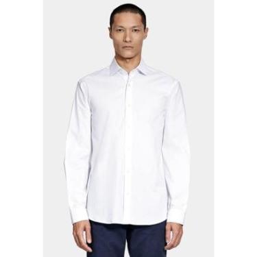 Imagem de Camisa Aramis Slim Tricoline Algodão Manga Longa Branco-Masculino