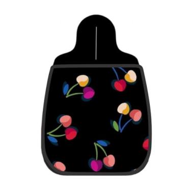 Imagem de Lixeira De Carro Organizador Lixinhocar Cerejas Abstratas Fundo Preto