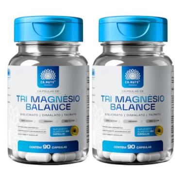 Imagem de Tri Magnésio Balance Complex Ca.nuts 338mg Ultra Concentrado - Dimalato, Bigliscinato e Taurato (2 Frascos - Para 60 Dias)