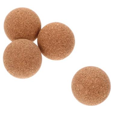 Imagem de BESPORTBLE 4 bolas de pebolim de cortiça em miniatura para mesa de futebol 32 mm bolas de madeira de substituição para suprimentos de jogo de pebolim interno