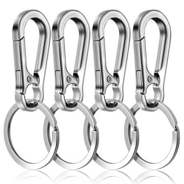 Imagem de Clipes de etiqueta de cachorro, anéis resistentes, clipes de chaveiro para animais de estimação, clipe de aço inoxidável para coleiras, clipe de chaveiro para coleiras e arreios de animais de