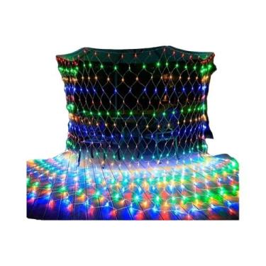 Imagem de Luzes De Natal Em Rede LED 640, 6m X 4m, Cordão Com 8 Modos, Guirlanda