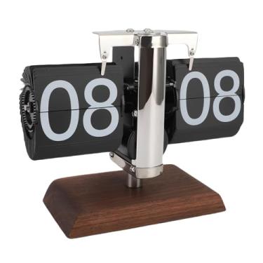 Imagem de GLOGLOW Relógio de Mesa Flip, 8.07x6.26in Mesa Vintage Grande Número de Alarme 24 Horas para o Quarto Casa Sala Estar Decoração do Escritório (Preto)