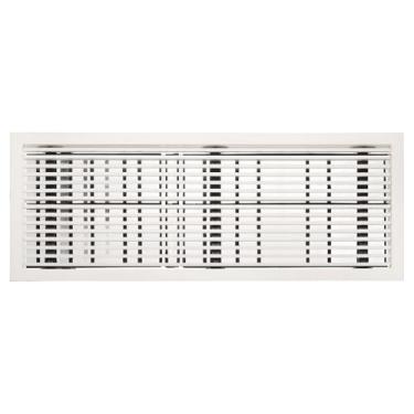 Imagem de PATIKIL 1 peça grade de ventilação de ar de barra linear, 29,9 x 29,9 polegadas material ABS grade de suprimento de ar removível difusor linear capa com veneziana para teto, paredes e pisos, branco