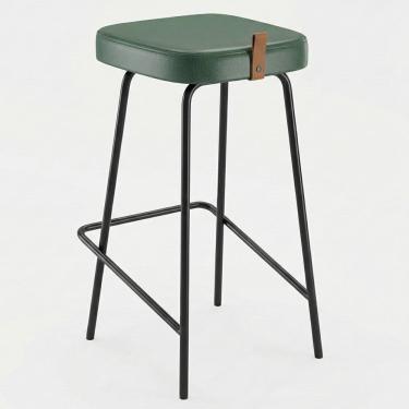 Imagem de Banqueta Alta Cozinha e Área Gourmet Vik Estofada Couríssimo Verde - Desk Design