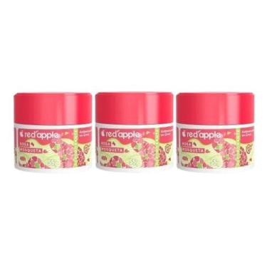 Imagem de Kit 3 Desodorante Red Apple Em Creme Rosa Mosqueta 55g