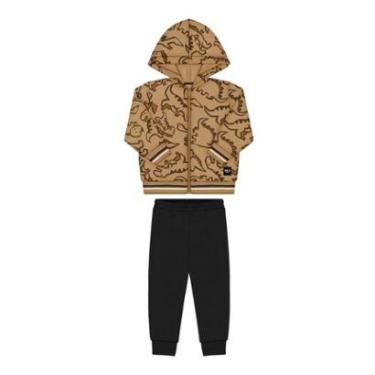Imagem de Conjunto Infantil Moletom Dinossauro Menino Alakazoo-Masculino