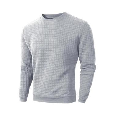 Imagem de Suéter Masculino De Outono, Ajuste Slim, Gola Redonda, Cor Sólida, Jac