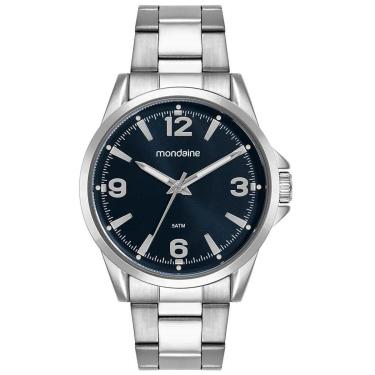 Imagem de Relógio Mondaine Masculino Prata Mostrador Azul 99807G0MVNE2-Masculino