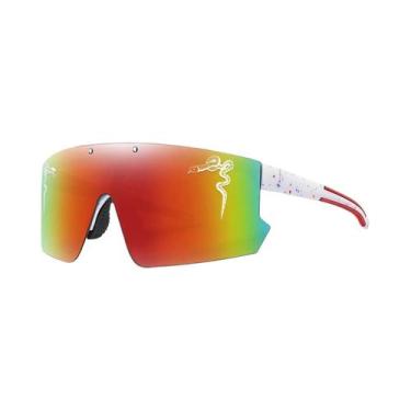 Imagem de Óculos De Sol Unissex UV400 Para Ciclismo, Armação Grande, 5 Cores, Óc