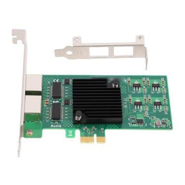 Imagem de Serounder Placa de Rede Gigabit Ethernet, Portas PCI Express X1 Duplas RJ45 10 100 1000Mbps Placa de Rede Gigabit Ethernet PCI Express Com Chipset 82574L para Transferência de Dados