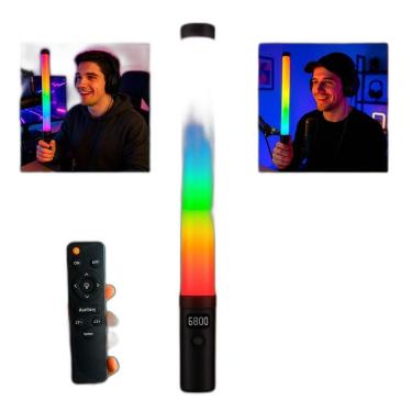 Imagem de Bastão Led Recarregável Com Luz Para Lives E Vlogs