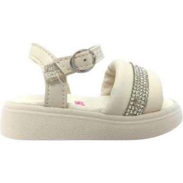 Imagem de Sandália Infantil Menina Papete Casual Dia a Dia Passeio Escola Com Strass Anatômica Ultra Conforto-Feminino