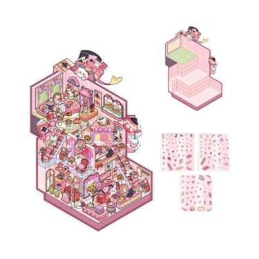 Imagem de Adesivos 3D DIY De Paisagens Em Tamanho Plus, Cenário De Cabana De Bol