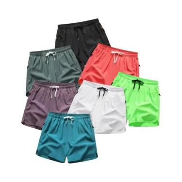 Imagem de Shorts De Corrida Masculinos 3/4 Respiráveis, De Secagem Rápida, Absor