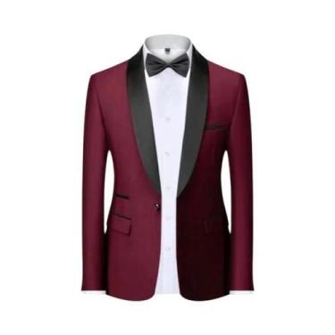 Imagem de Terno Slim Fit Masculino De Alta Qualidade Para Casamento, Traje Forma