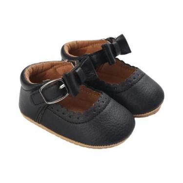 Imagem de Sapatos Antiderrapantes Pretos Para Bebês, Para Meninos E Meninas De 0