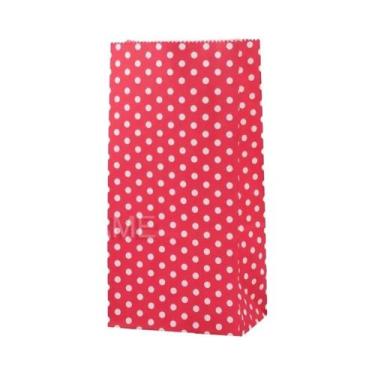 Imagem de Sacos De Papel Coloridos Com Bolinhas, 50 Peças, 18x9x6cm, Sacos Para 