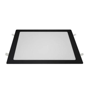 Imagem de Painel De Led Blumenau Quadrado Embutir 24w Bivolt Preto 6500k Luz Fria