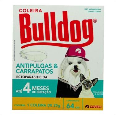 Imagem de Coleira antipulgas e carrapatos bulldog 4 com 64cm e 25g para cães e g