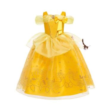 Imagem de Fantasia De Princesa Disney Belle Para Meninas, Estilo Inglês Deluxe, 