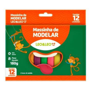 Imagem de Massinha De Modelar 180g 12 Cores Amido c/12 Unidades Leo&leo