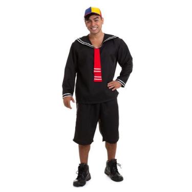 Imagem de Fantasia Kiko/quico Adulto Turma Do Chaves + Chapéu - Alegria alegria,