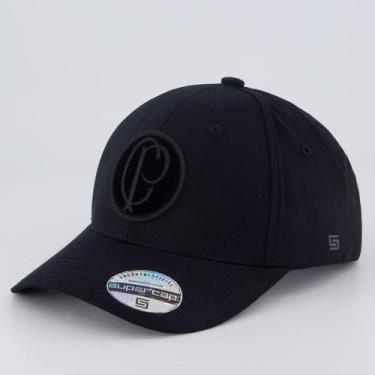 Imagem de Boné Corinthians 6 Gomos Preto - Supercap, Único